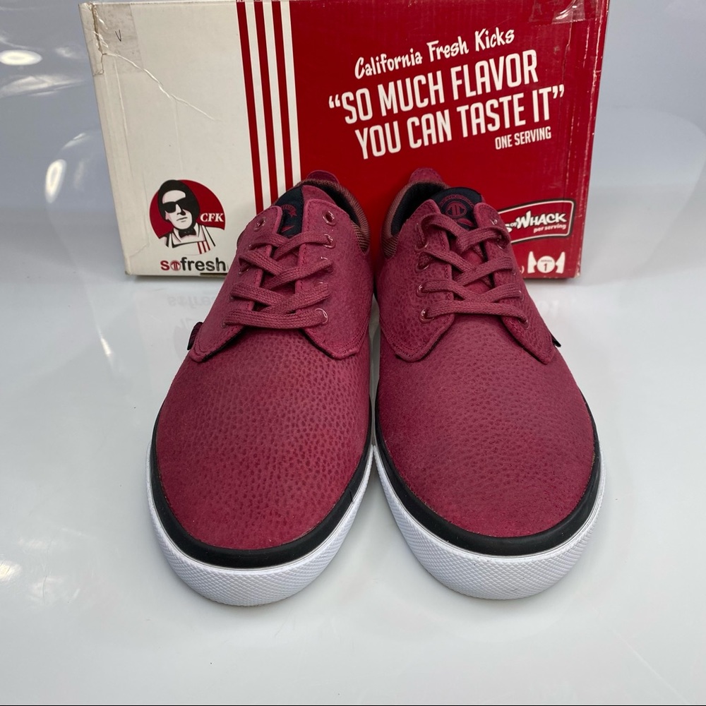 RADII THE JAX BURGUNDY WAXED PEBBLE LTHR SZ 11